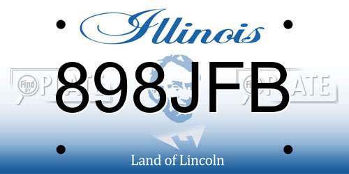 898JFB Illinois License Plate