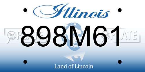 898M61 Illinois License Plate