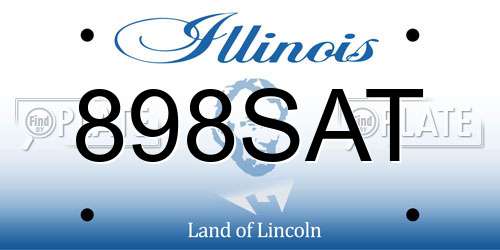 898SAT Illinois License Plate