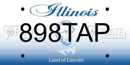 898TAP Illinois License Plate