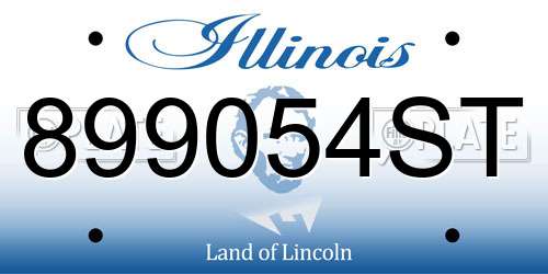 899054ST Illinois License Plate