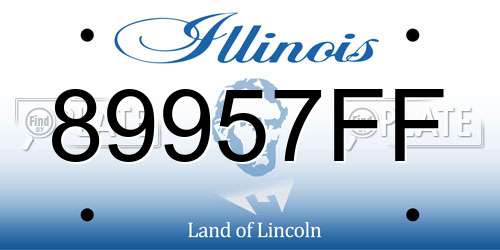 89957FF Illinois License Plate