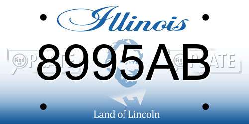 8995AB Illinois License Plate