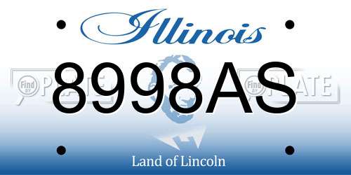 8998AS Illinois License Plate