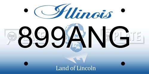 899ANG Illinois License Plate