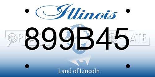 899B45 Illinois License Plate