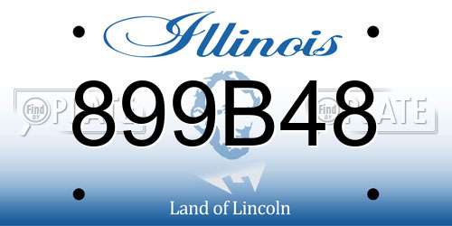 899B48 Illinois License Plate