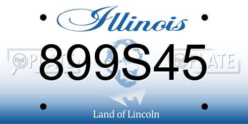 899S45 Illinois License Plate