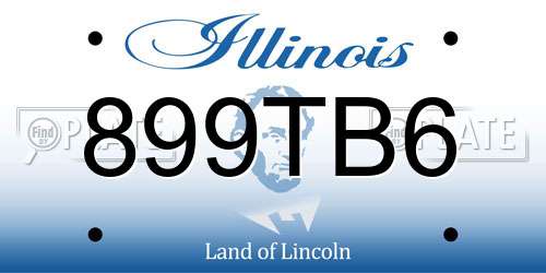 899TB6 Illinois License Plate