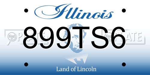 899TS6 Illinois License Plate