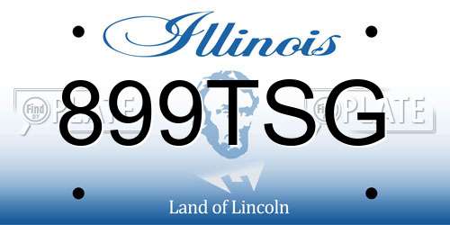 899TSG Illinois License Plate