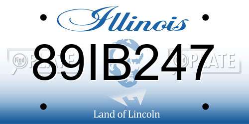 89IB247 Illinois License Plate