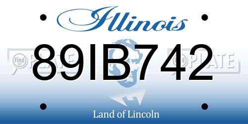 89IB742 Illinois License Plate