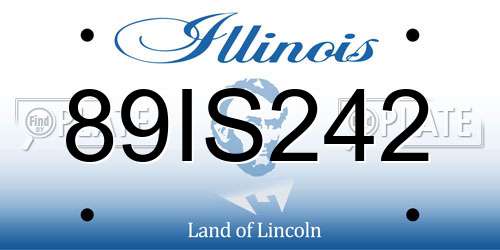 89IS242 Illinois License Plate