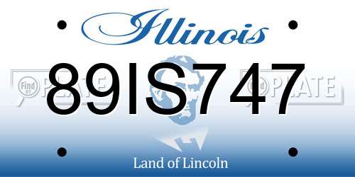 89IS747 Illinois License Plate