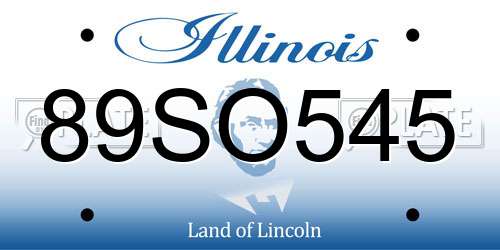 89SO545 Illinois License Plate