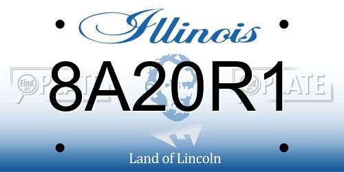 8A20R1 Illinois License Plate