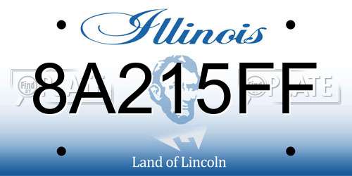 8A215FF Illinois License Plate
