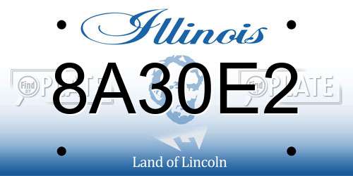 8A30E2 Illinois License Plate