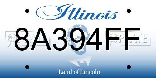 8A394FF Illinois License Plate