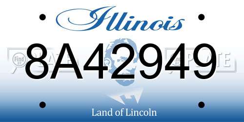 8A42949 Illinois License Plate