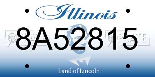 8A52815 Illinois License Plate