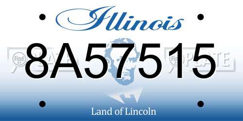 8A57515 Illinois License Plate