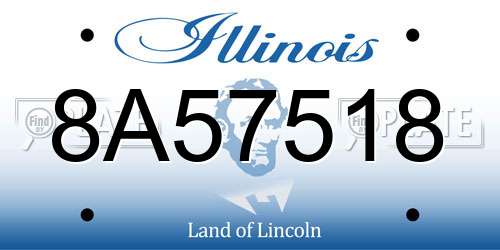 8A57518 Illinois License Plate