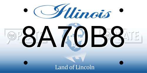 8A70B8 Illinois License Plate