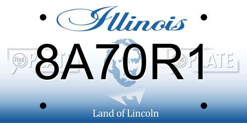 8A70R1 Illinois License Plate