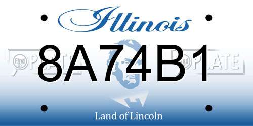 8A74B1 Illinois License Plate