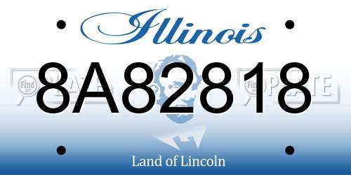 8A82818 Illinois License Plate