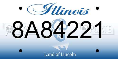 8A84221 Illinois License Plate