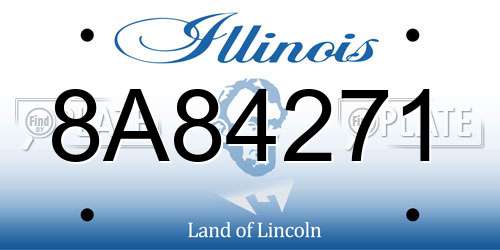 8A84271 Illinois License Plate