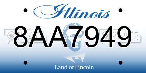 8AA7949 Illinois License Plate