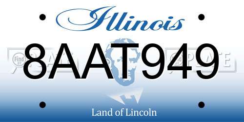 8AAT949 Illinois License Plate