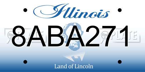 8ABA271 Illinois License Plate