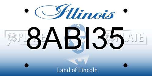 8ABI35 Illinois License Plate