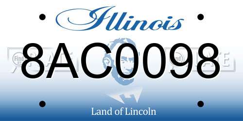 8AC0098 Illinois License Plate