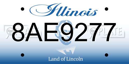 8AE9277 Illinois License Plate