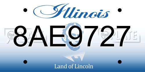 8AE9727 Illinois License Plate