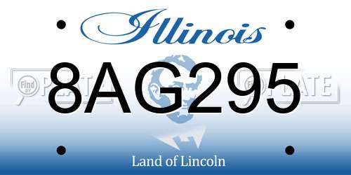 8AG295 Illinois License Plate
