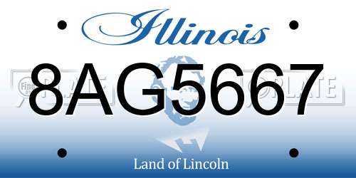 8AG5667 Illinois License Plate