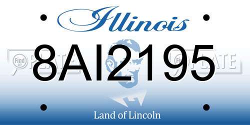 8AI2195 Illinois License Plate