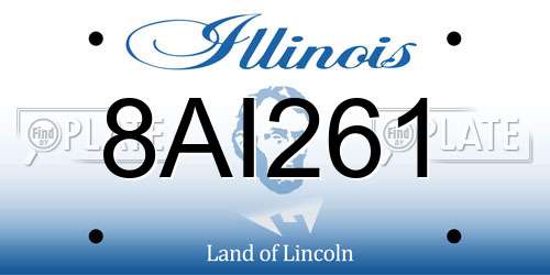 8AI261 Illinois License Plate