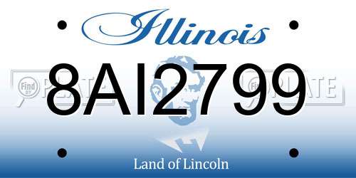 8AI2799 Illinois License Plate