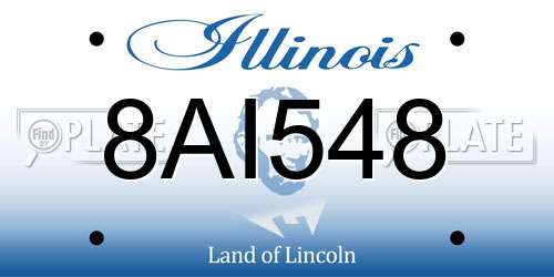 8AI548 Illinois License Plate