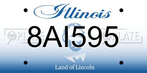 8AI595 Illinois License Plate
