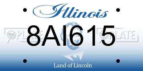 8AI615 Illinois License Plate