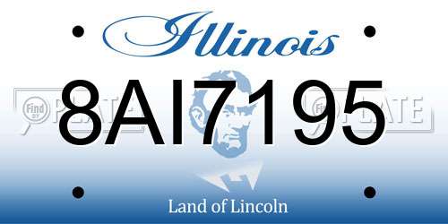 8AI7195 Illinois License Plate